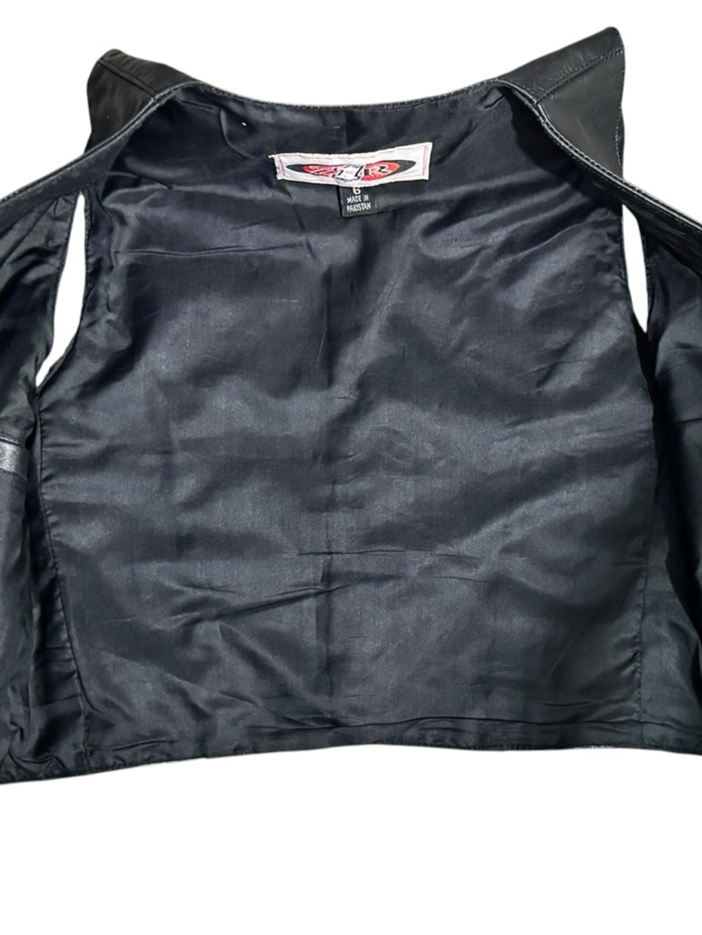 Vintage Z1R Black Leather Riding Vest, Size 6 - Picture 8 of 10